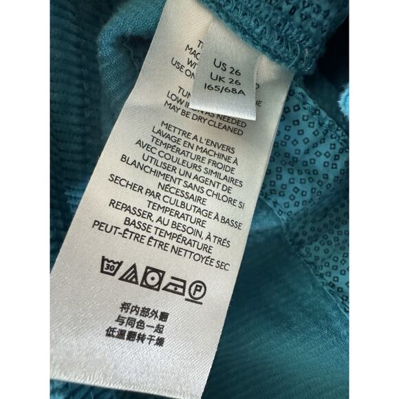 Anthropologie Maeve Pants Corduroy Blue Curved 26 - Picture 10 of 11